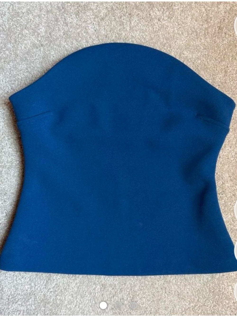 Zara Strapless Bandeau Top in Deep Blue